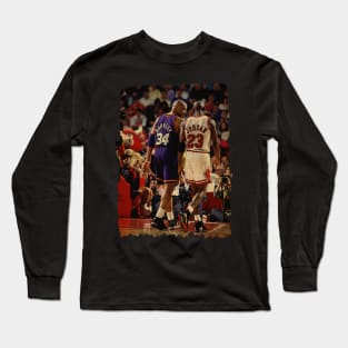 Charles Barkley and Michael Jordan Vintage Long Sleeve T-Shirt